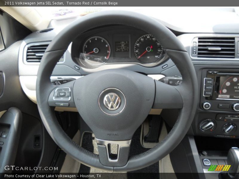 Tornado Red / Cornsilk Beige 2011 Volkswagen Jetta SEL Sedan