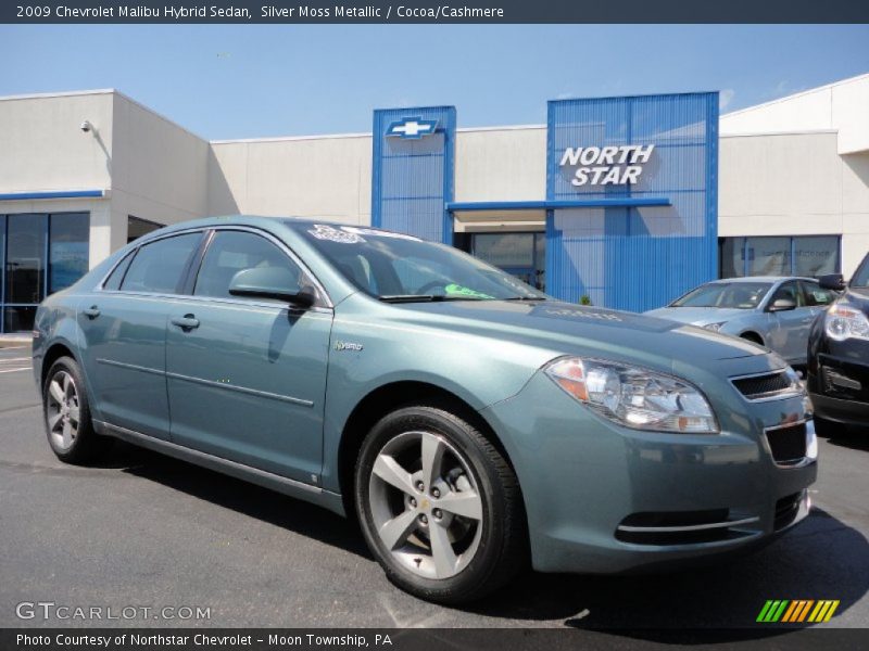 Silver Moss Metallic / Cocoa/Cashmere 2009 Chevrolet Malibu Hybrid Sedan