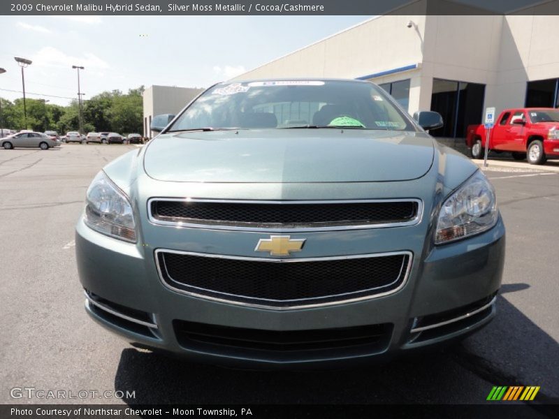 Silver Moss Metallic / Cocoa/Cashmere 2009 Chevrolet Malibu Hybrid Sedan