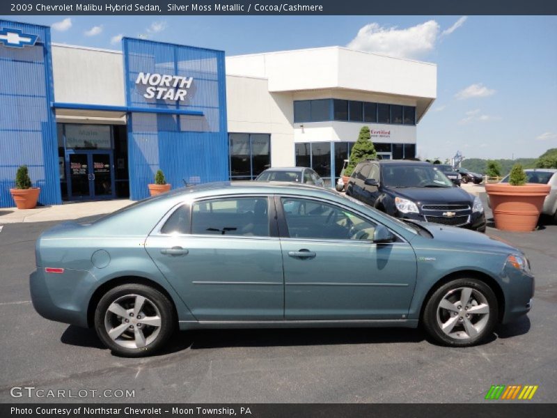 Silver Moss Metallic / Cocoa/Cashmere 2009 Chevrolet Malibu Hybrid Sedan