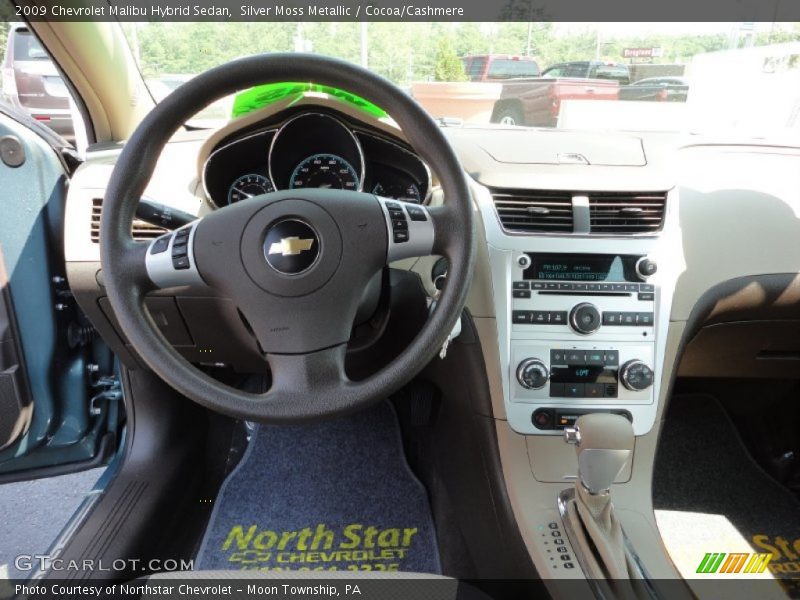 Silver Moss Metallic / Cocoa/Cashmere 2009 Chevrolet Malibu Hybrid Sedan