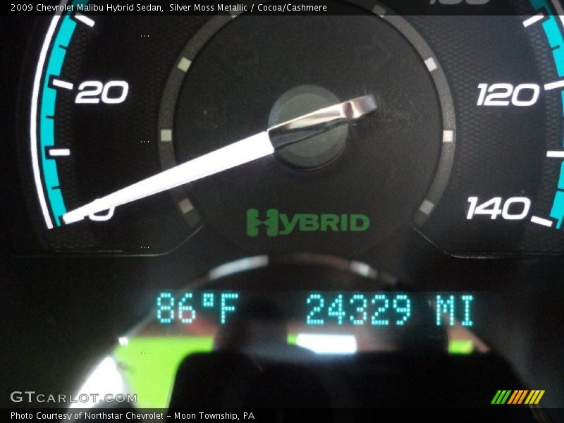 Silver Moss Metallic / Cocoa/Cashmere 2009 Chevrolet Malibu Hybrid Sedan