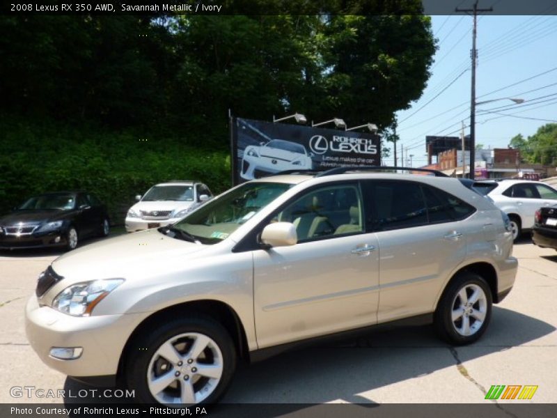 Savannah Metallic / Ivory 2008 Lexus RX 350 AWD