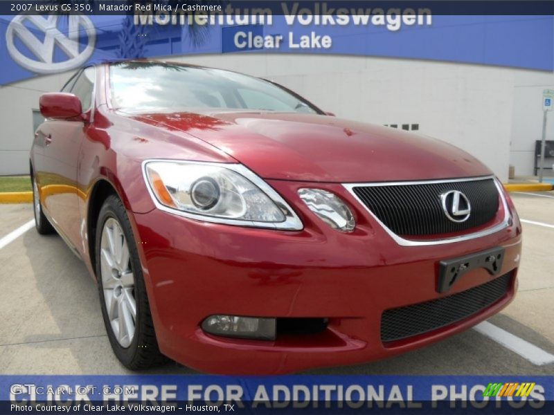 Matador Red Mica / Cashmere 2007 Lexus GS 350