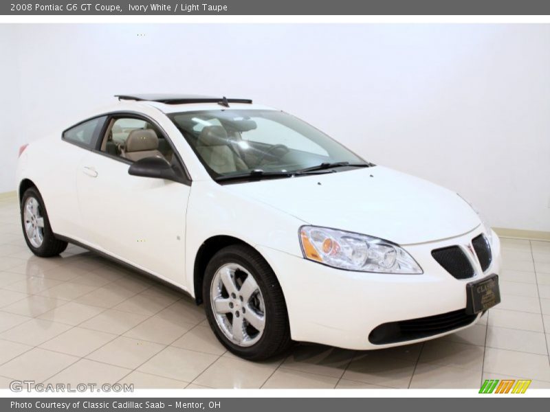 Ivory White / Light Taupe 2008 Pontiac G6 GT Coupe