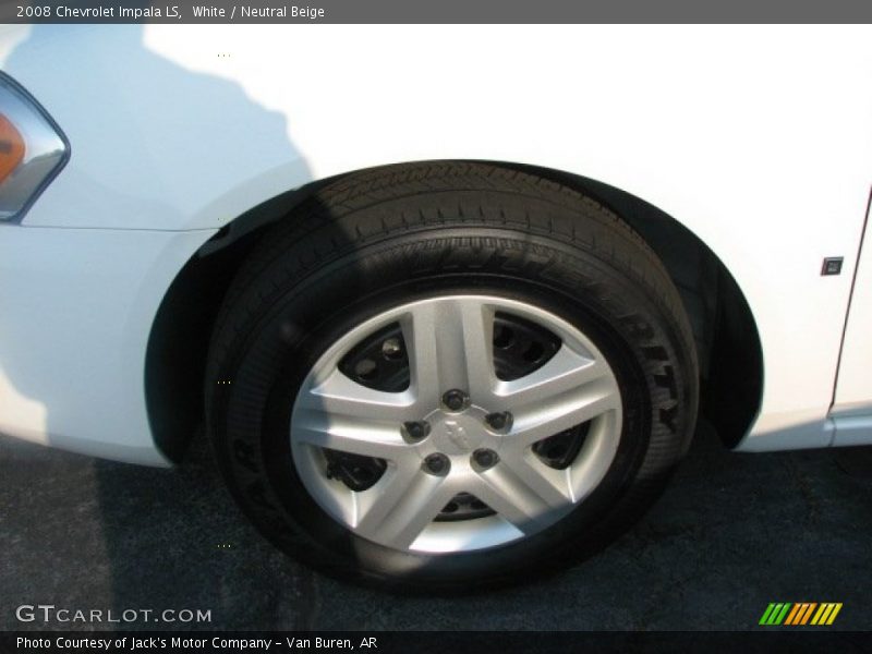 White / Neutral Beige 2008 Chevrolet Impala LS