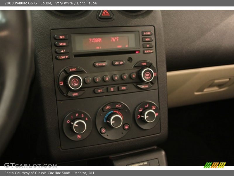 Ivory White / Light Taupe 2008 Pontiac G6 GT Coupe