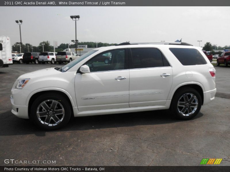 White Diamond Tintcoat / Light Titanium 2011 GMC Acadia Denali AWD