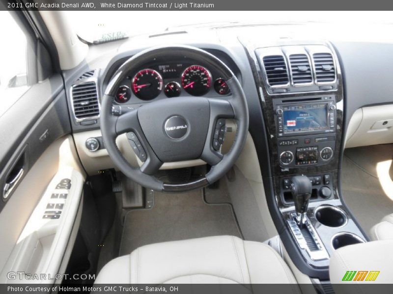 White Diamond Tintcoat / Light Titanium 2011 GMC Acadia Denali AWD