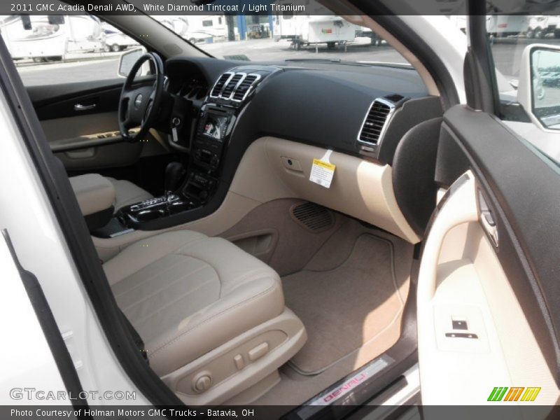 White Diamond Tintcoat / Light Titanium 2011 GMC Acadia Denali AWD