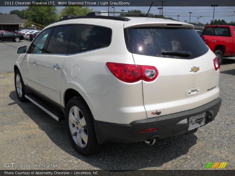 White Diamond Tricoat / Light Gray/Ebony 2011 Chevrolet Traverse LTZ