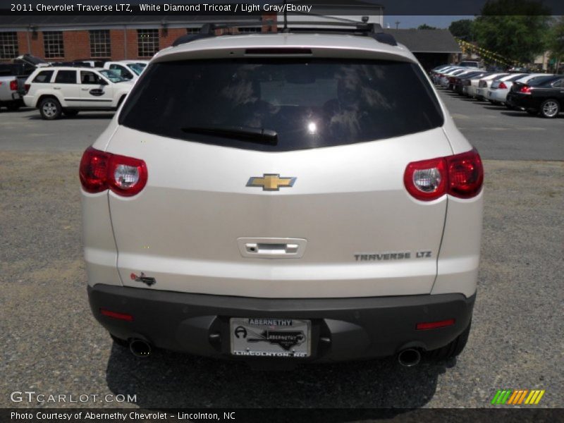 White Diamond Tricoat / Light Gray/Ebony 2011 Chevrolet Traverse LTZ