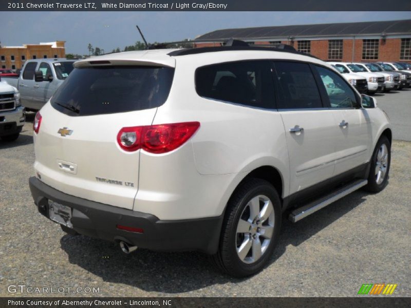 White Diamond Tricoat / Light Gray/Ebony 2011 Chevrolet Traverse LTZ