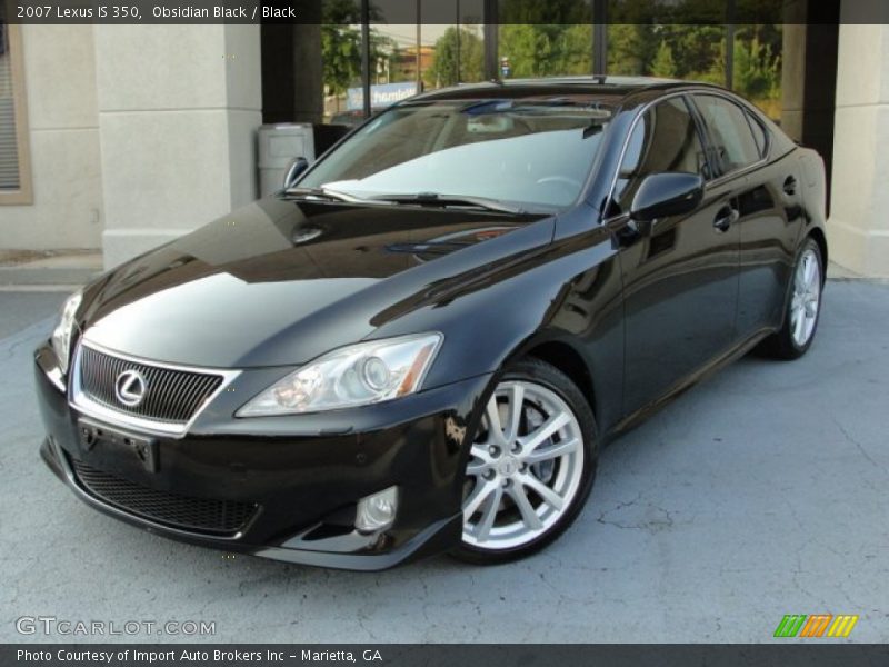 Obsidian Black / Black 2007 Lexus IS 350