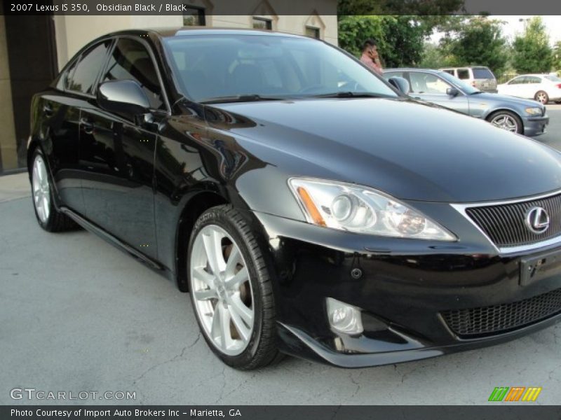 Obsidian Black / Black 2007 Lexus IS 350