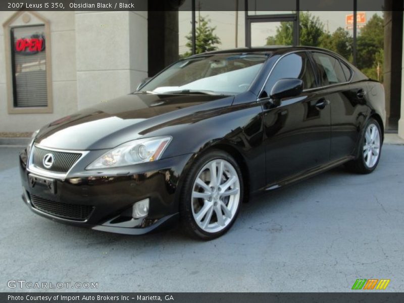 Obsidian Black / Black 2007 Lexus IS 350