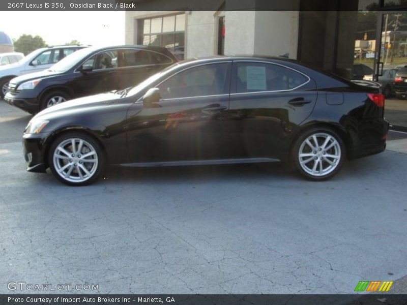 Obsidian Black / Black 2007 Lexus IS 350