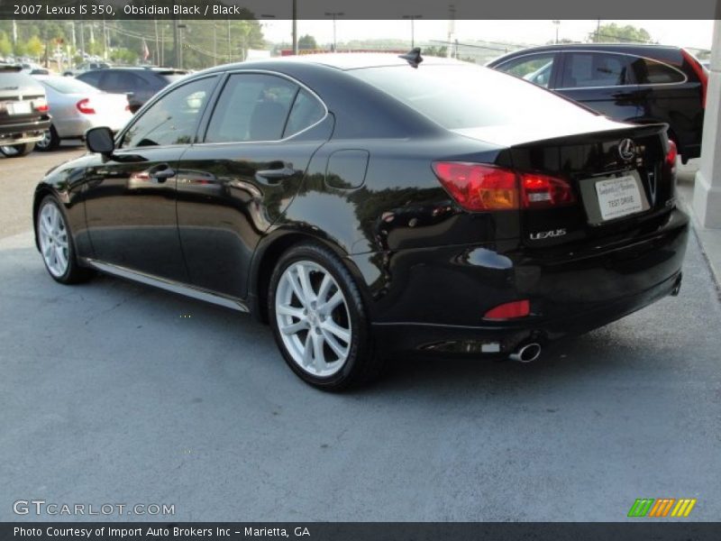 Obsidian Black / Black 2007 Lexus IS 350