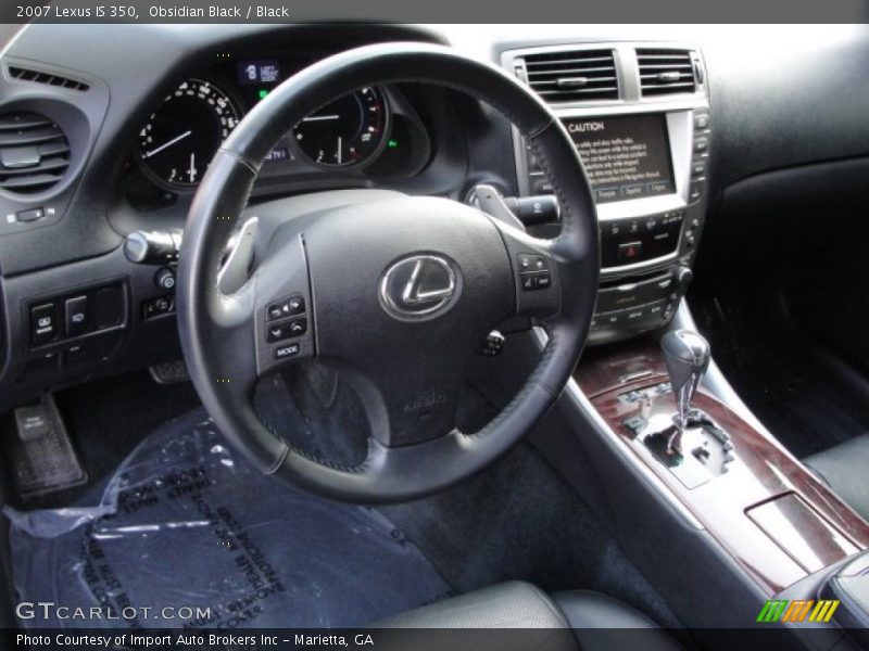Obsidian Black / Black 2007 Lexus IS 350