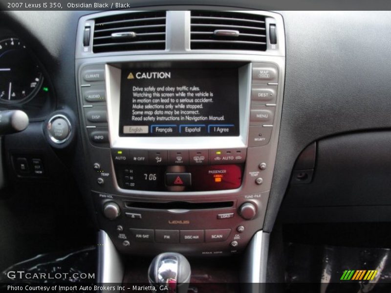 Obsidian Black / Black 2007 Lexus IS 350