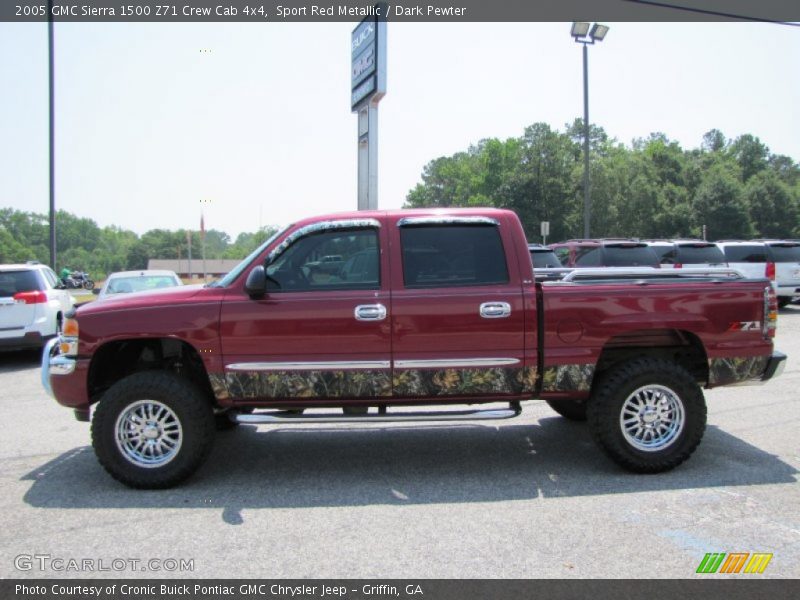 Sport Red Metallic / Dark Pewter 2005 GMC Sierra 1500 Z71 Crew Cab 4x4