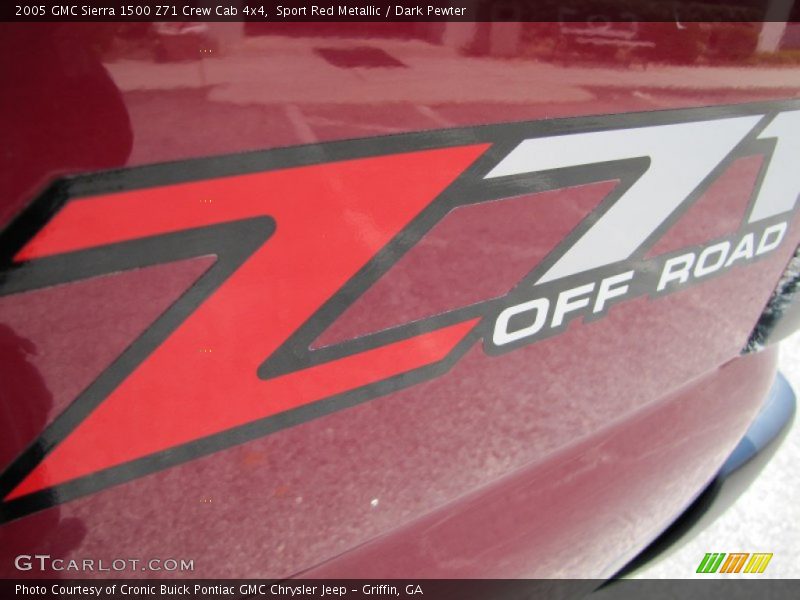 Sport Red Metallic / Dark Pewter 2005 GMC Sierra 1500 Z71 Crew Cab 4x4
