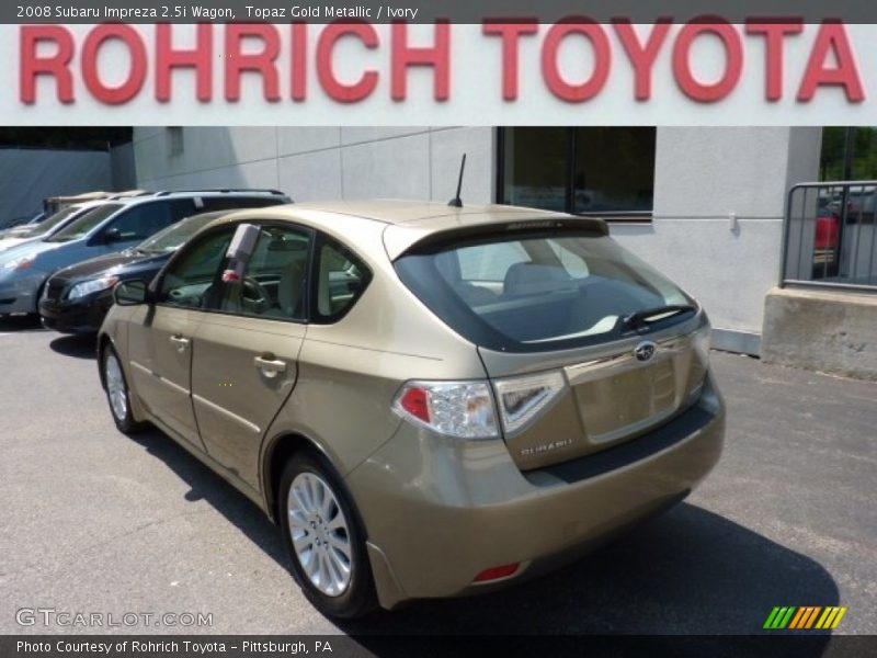 Topaz Gold Metallic / Ivory 2008 Subaru Impreza 2.5i Wagon