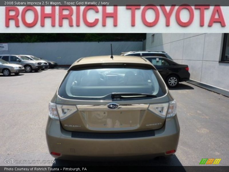 Topaz Gold Metallic / Ivory 2008 Subaru Impreza 2.5i Wagon