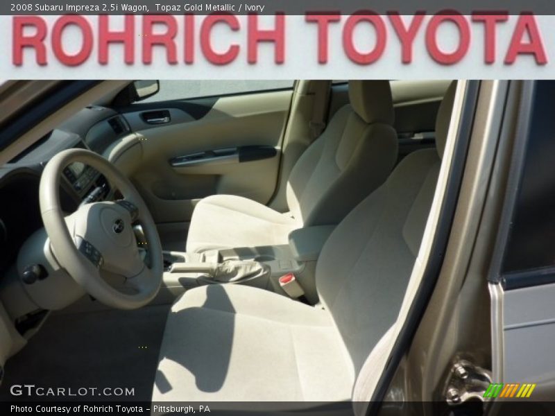 Topaz Gold Metallic / Ivory 2008 Subaru Impreza 2.5i Wagon