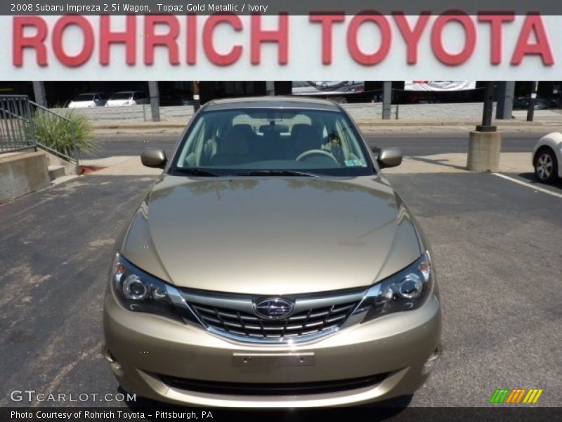 Topaz Gold Metallic / Ivory 2008 Subaru Impreza 2.5i Wagon