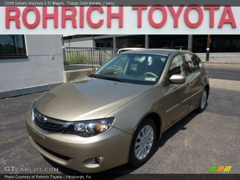 Topaz Gold Metallic / Ivory 2008 Subaru Impreza 2.5i Wagon