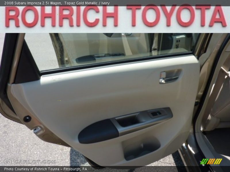 Topaz Gold Metallic / Ivory 2008 Subaru Impreza 2.5i Wagon