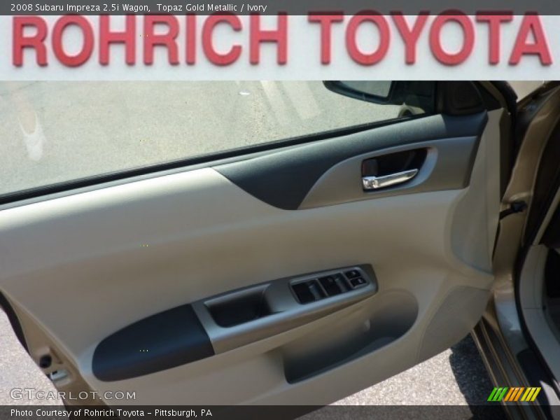 Topaz Gold Metallic / Ivory 2008 Subaru Impreza 2.5i Wagon