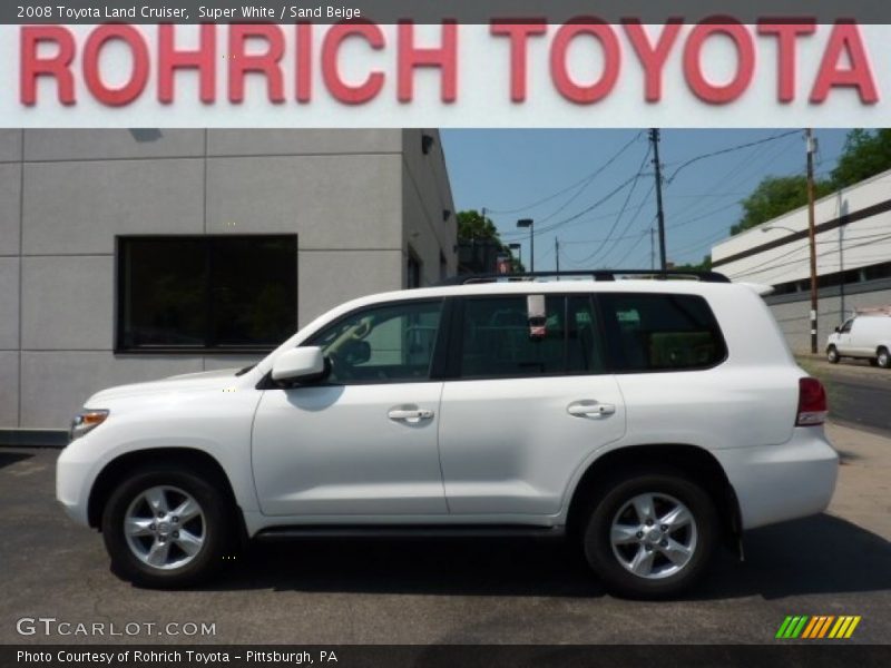 Super White / Sand Beige 2008 Toyota Land Cruiser