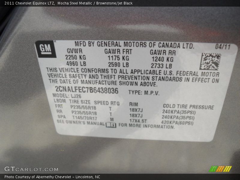 Mocha Steel Metallic / Brownstone/Jet Black 2011 Chevrolet Equinox LTZ