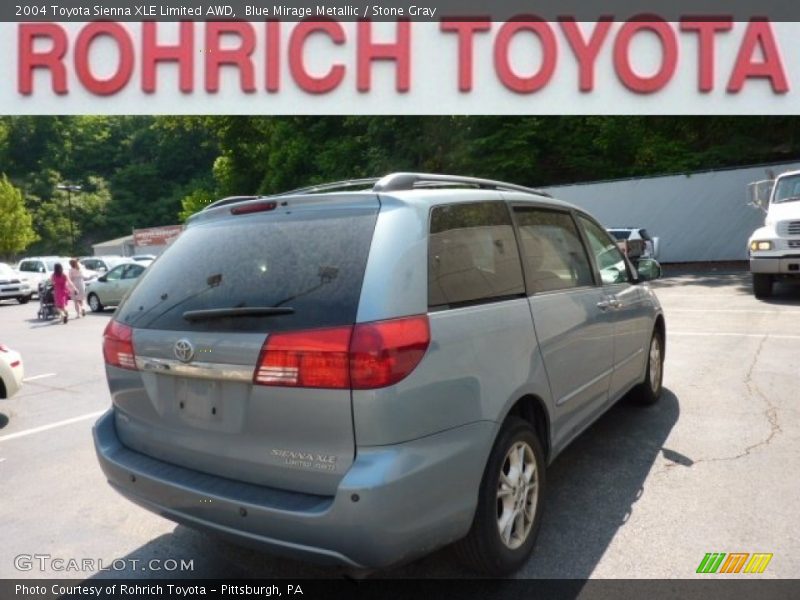 Blue Mirage Metallic / Stone Gray 2004 Toyota Sienna XLE Limited AWD