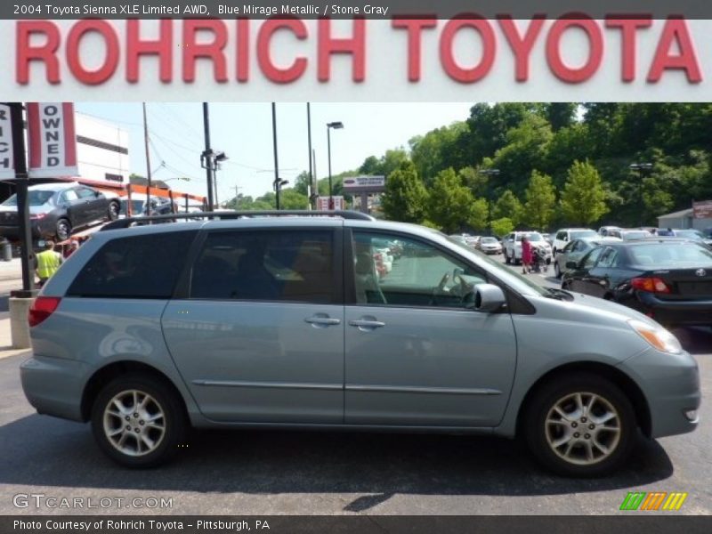 Blue Mirage Metallic / Stone Gray 2004 Toyota Sienna XLE Limited AWD