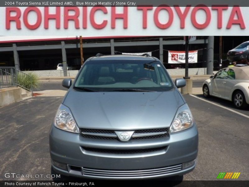 Blue Mirage Metallic / Stone Gray 2004 Toyota Sienna XLE Limited AWD