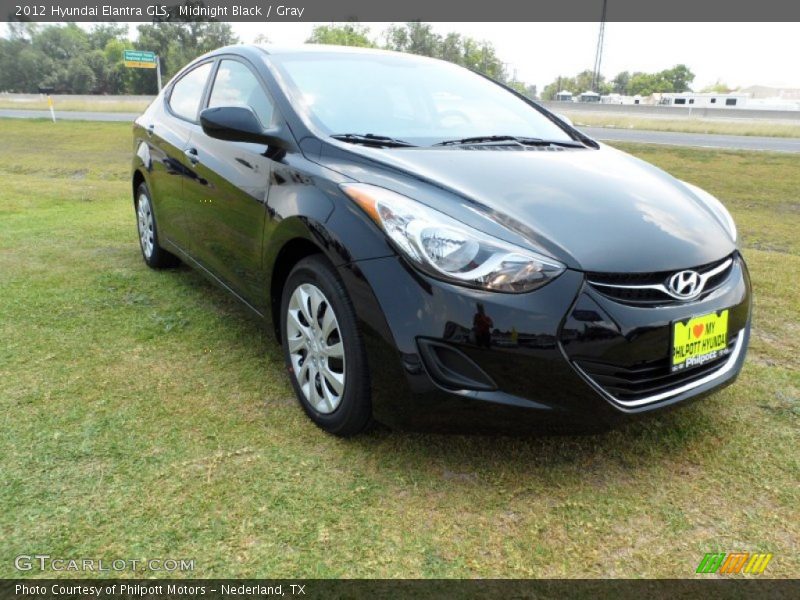 Midnight Black / Gray 2012 Hyundai Elantra GLS
