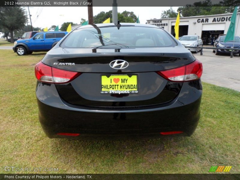Midnight Black / Gray 2012 Hyundai Elantra GLS