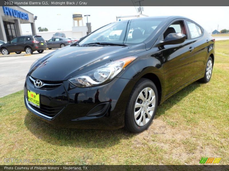 Midnight Black / Gray 2012 Hyundai Elantra GLS