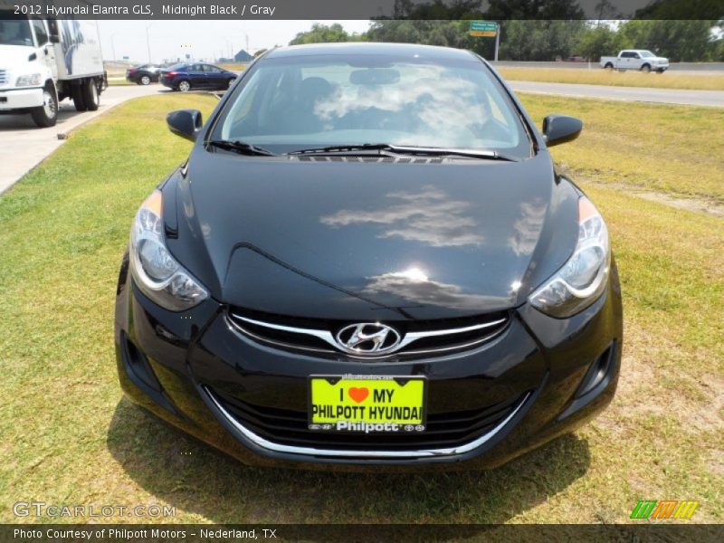 Midnight Black / Gray 2012 Hyundai Elantra GLS