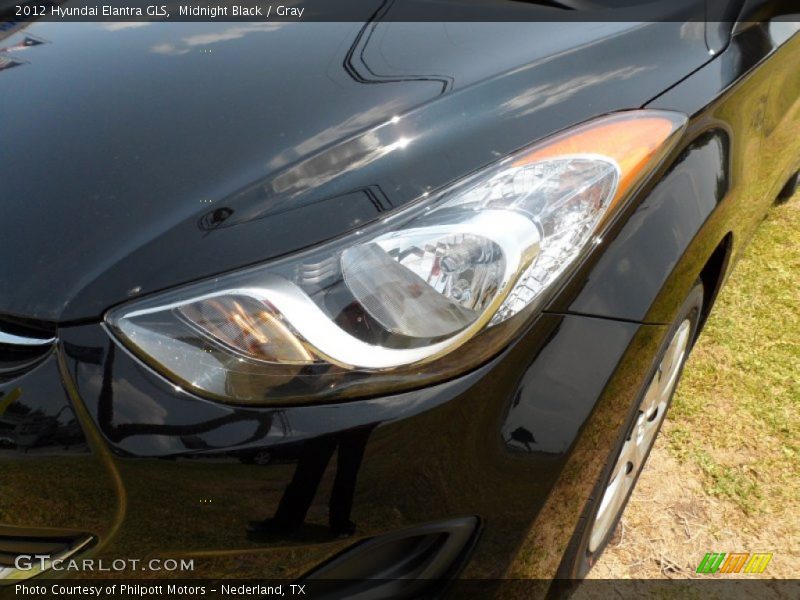 Midnight Black / Gray 2012 Hyundai Elantra GLS