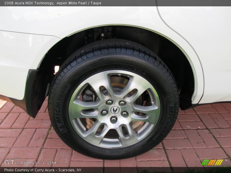 Aspen White Pearl / Taupe 2008 Acura MDX Technology