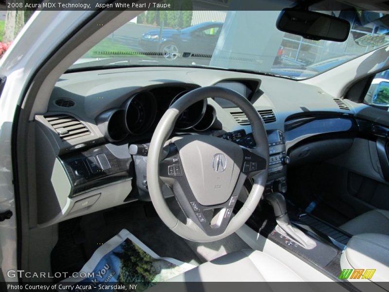 Aspen White Pearl / Taupe 2008 Acura MDX Technology