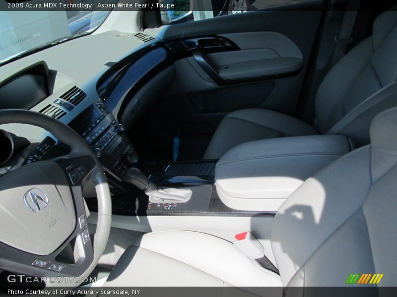 Aspen White Pearl / Taupe 2008 Acura MDX Technology