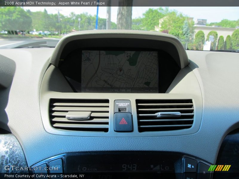 Aspen White Pearl / Taupe 2008 Acura MDX Technology