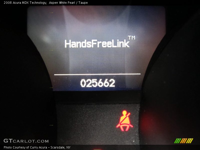 Aspen White Pearl / Taupe 2008 Acura MDX Technology