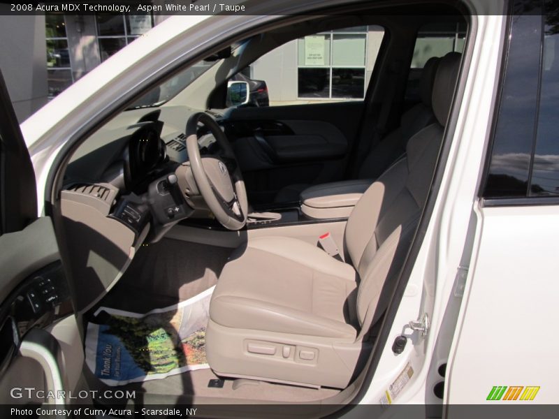 Aspen White Pearl / Taupe 2008 Acura MDX Technology