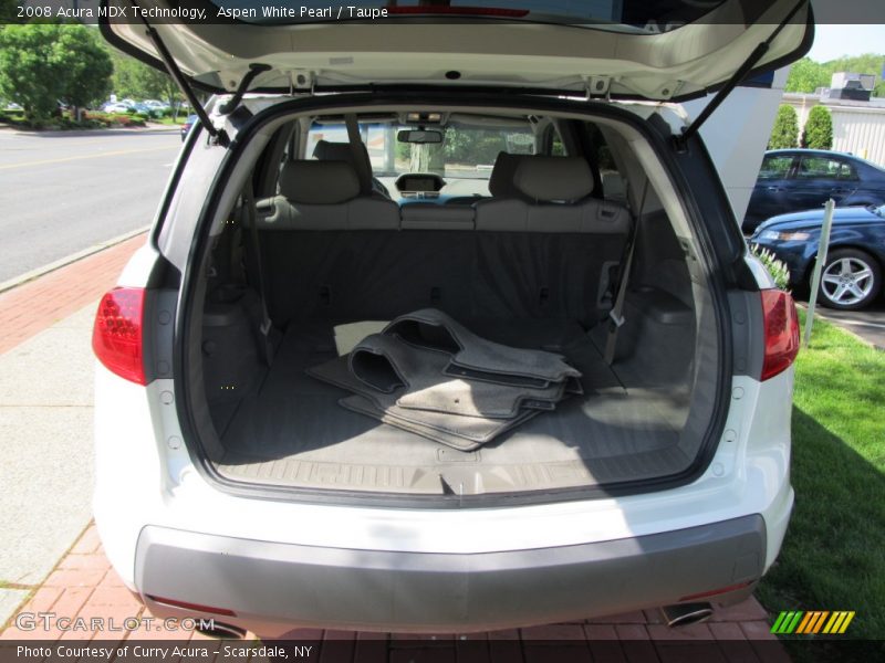 Aspen White Pearl / Taupe 2008 Acura MDX Technology